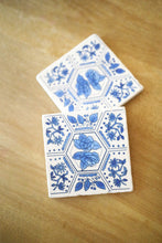 Delft Blue Medallion Painted Coasters