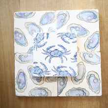 Blue Crab Marble Coasters