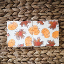 Fall Pumpkin and Leaves Coasters