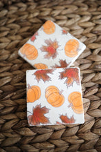 Fall Pumpkin and Leaves Coasters