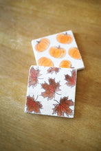 Fall Pumpkin and Leaves Coasters