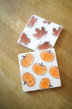 Fall Pumpkin and Leaves Coasters