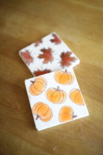 Fall Pumpkin and Leaves Coasters