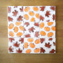 Fall Pumpkin and Leaves Coasters