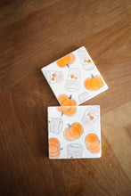 Pumpkin Spice Latte and Pumpkins Marble Coasters