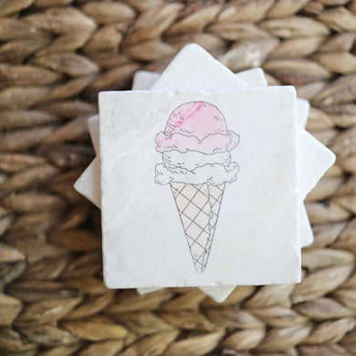 Ice Cream Marble Coasters