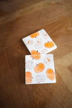 Pumpkin Spice Latte and Pumpkins Marble Coasters