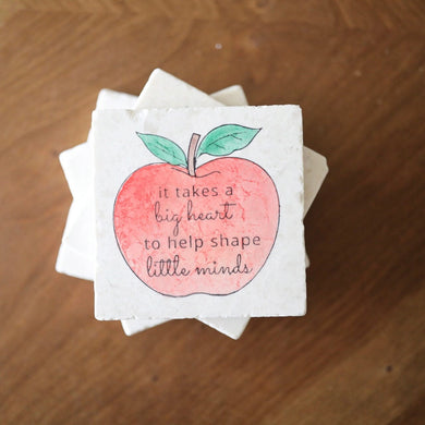 Teacher Apple Appreciation Marble Coasters