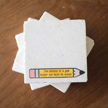 Teacher Appreciation Pencil Marble Coasters