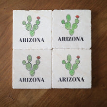 Arizona Vintage Cactus Marble Coasters