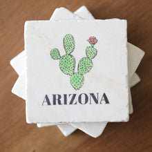 Arizona Vintage Cactus Marble Coasters