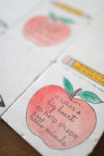 Teacher Apple Appreciation Marble Coasters