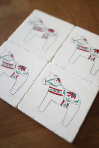 Christmas Dala Horse Coaster