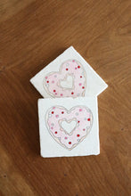 Heart Valentine's Day Donut Marble Coasters