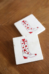 Valentine's Day Coastal Cowgirl Coasters