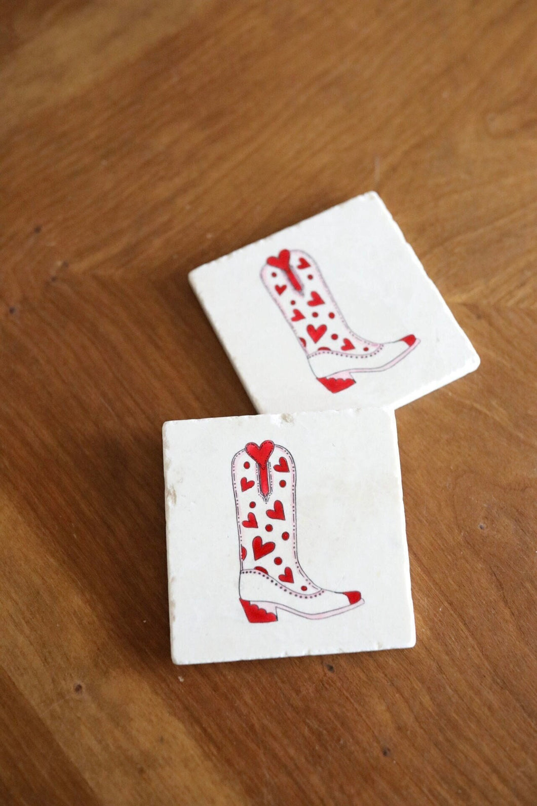 Valentine's Day Coastal Cowgirl Coasters