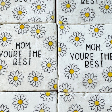 Mother's Day Marble Coasters/ Mother's Day Gift/ gifts for mom/ gifts for her/mother's day/ marble coaster set/ stone coasters/ drink