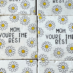 Mother's Day Marble Coasters/ Mother's Day Gift/ gifts for mom/ gifts for her/mother's day/ marble coaster set/ stone coasters/ drink