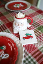 Vintage Car with Christmas Tree Marble Coaster Decor- Christmas Marble Coaster/ Christmas Decor/ Farmhouse Decor Vintage Stone Tile Coaster