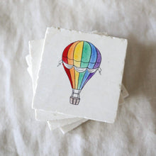 Hot Air Balloon Marble Coaster Set/ New Mexico Decor Gift