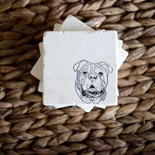 Bulldog Marble Coaster Gift for Housewarming gift, bulldog mom