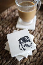 Australian Shepherd Marble Coasters/ Aussie marble coasters/ Australian shepherd mom/ aussie dog gift