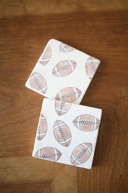 Football Marble Coaster Set