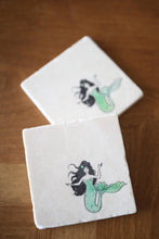 Mermaid marble coasters