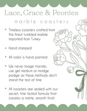 Hydrangea Flower blue and white Ginger Jar floral marble coaster for housewarming bridal shower gift wedding registry for grand millennial