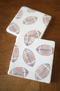 Football Marble Coaster Set