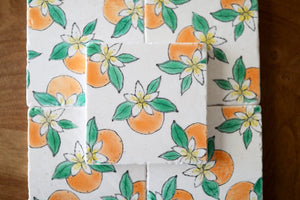 Orange Blossom Marble Coasters