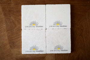 You Are My Sunshine Marble coaster set