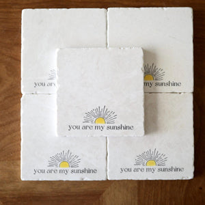 You Are My Sunshine Marble coaster set