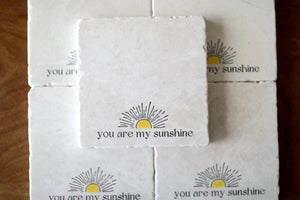 You Are My Sunshine Marble coaster set