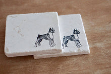 Boxer Cropped Ears Marble Coasters - Lace, Grace & Peonies