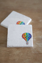 Hot Air Balloon Marble Coasters - Lace, Grace & Peonies