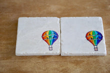Hot Air Balloon Marble Coasters - Lace, Grace & Peonies