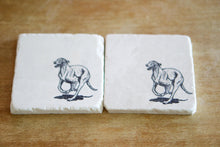 Greyhound Dog Marble Coasters - Lace, Grace & Peonies