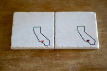 California Marble Coasters /Cali Love/ California Decor/ los Angeles/ tile coaster/ stone coasters/ marble coasters/ drink coasters