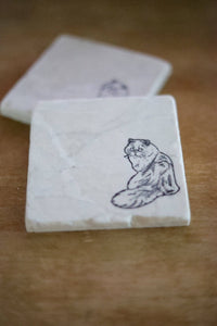 Cat Marble Coasters – Lace, Grace & Peonies