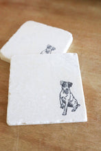 Jack Russell Dog Marble Coasters/Jack Russell / Drink Coaster/ Tumbled Marble Coasters/ Coaster Set/Jack Russell Gift / Farmhouse Decor