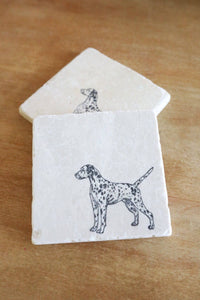 Dalmatian Dog Marble Coasters/ Dalmatian Gift / Dalmatian Drink Coaster/ Tumbled Marble Coasters/Dog Coaster Set/ Dalmatian/ Farmhouse Decor