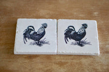 Rooster Marble Coasters - Lace, Grace & Peonies