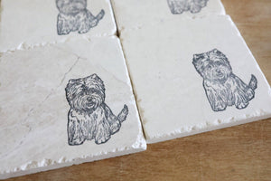 Westie Marble Coaster/ West Highland Terrier /Personalized dog coaster/ dog gift/ marble/coaster set/tile coasters/stone coasters