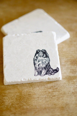 Shetland Sheepdog Dog Coaster/ Sheltie gift/ dog coaster/Marble coaster/ coaster set/ tile coaster/ stone coaster/ birthday gift/ farmhouse