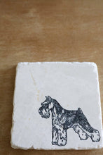 Schnauzer Dog Coaster- Custom Schnauzer gift/ natural stone coaster set/ schnauzer mom gift/ unique schnauzer gift