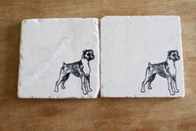 4 Boxer dog marble coasters/ boxer natural ears/ boxer dog gift/ boxer marble coasters/ boxer floppy ears/ boxer gift/ marble coasters