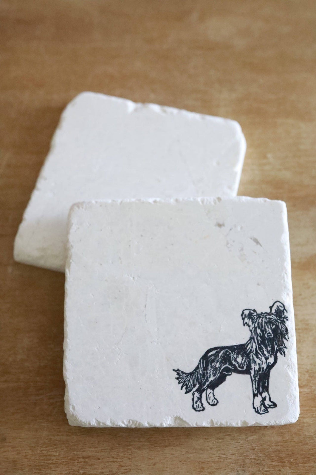 Chinese Crested Marble Coasters / Chinese Crested / Chinese Crested gift/ marble coasters/ marble coaster set/ drink coasters/stone coasters