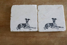 Whippet Marble Coasters / Whippet / Whippet gift/ marble coasters/ whippet marble coaster set/ drink coasters/stone coasters/ tile coasters