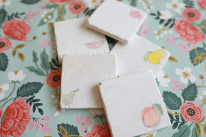 Pear Marble Coasters - Lace, Grace & Peonies